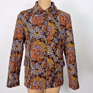 Harve Benard Quilted Paisley Jacket Size 6 Petite